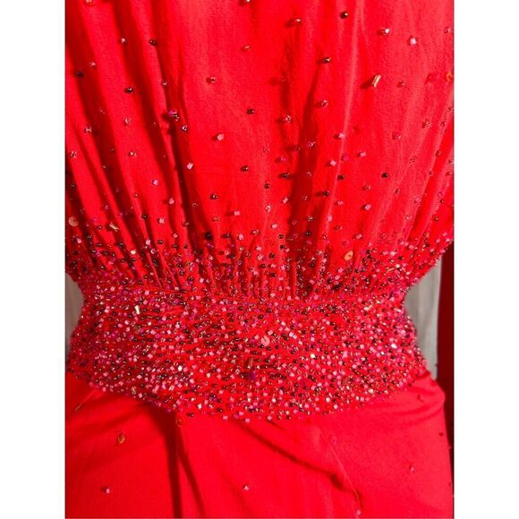 Emma Black | Women’s | Skirt Sets | Size 6/8 | Vintage Two-Piece Sequined Red Dr - Picture 8 of 12